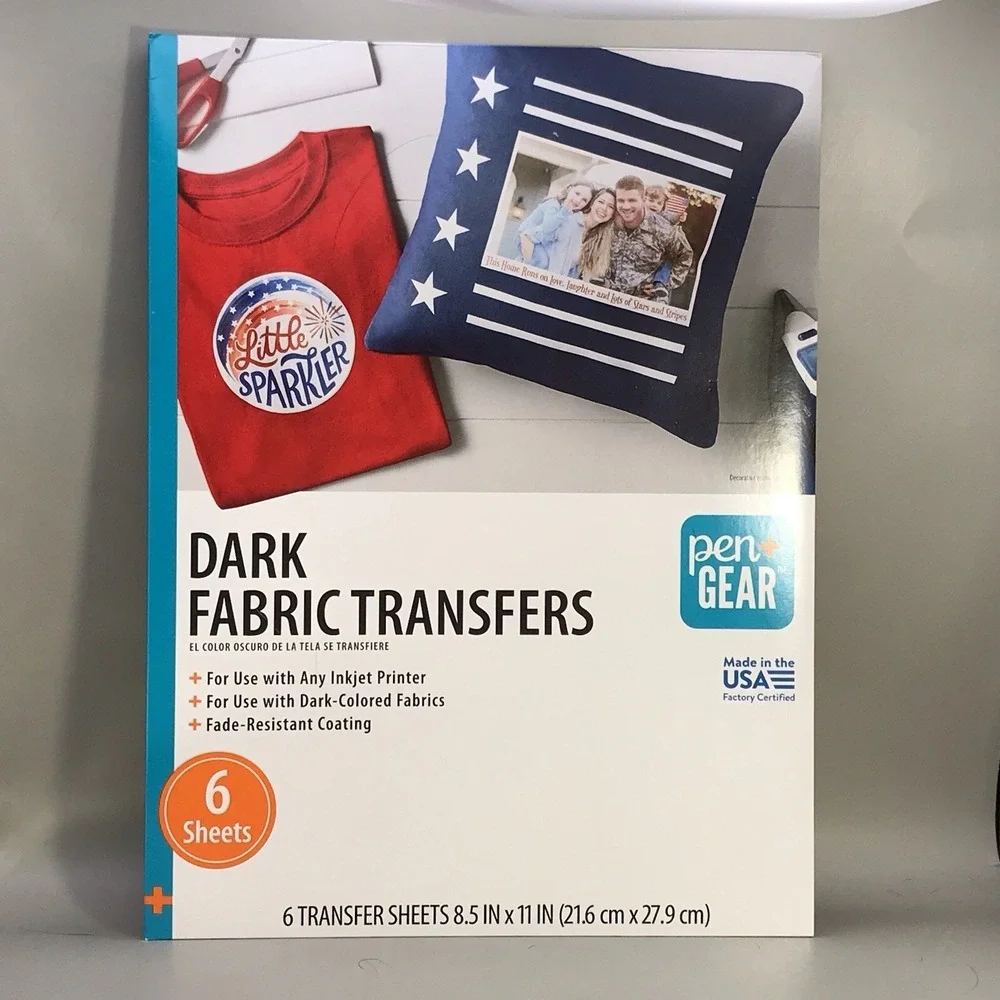 Pen + Gear Dark Fabric Transfers‎ 8.5x11